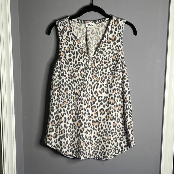 Pulse Animal Print Sleeveless V Neck Sweater Size Small - Picture 7 of 7